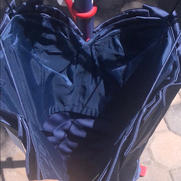 Aiden Mattox Navy Blue Silk Ruffled Dress!! - Picture 6 of 8